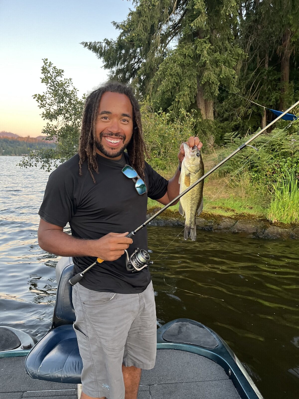RD Means fishing on a North Idaho lake